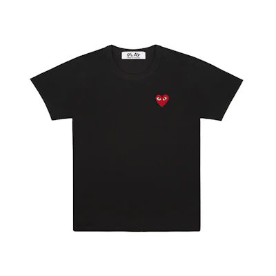 CDG “Red Emblem” Black T-shirt Women