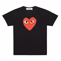 Comme des Garçons "Printed Red Heart" Black T-shirt Men Comme des Garçons "Printed Red Heart" Black T-shirt Men