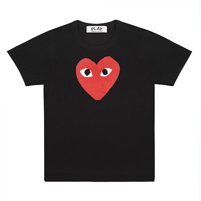Comme des Garçons "Printed Red Heart" Black T-shirt Men Buy Comme des Garçons "Printed Red Heart" Black T-shirt Men