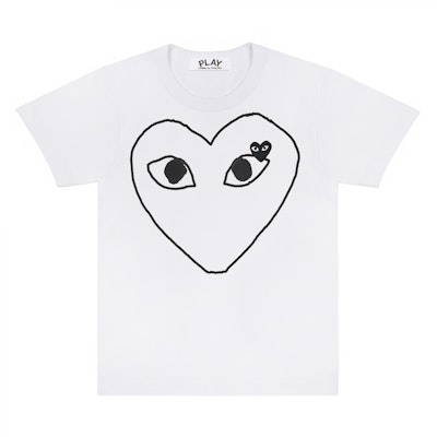 Comme des Garçons BLACK OUTLINE WHITE T-shirt Men Buy Comme des Garçons BLACK OUTLINE WHITE T-shirt Men