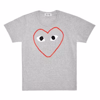 Comme des Garçons Play Red Heart Sketch T-Shirt (Grey) Comme des Garçons Play Red Heart Sketch T-Shirt (Grey)