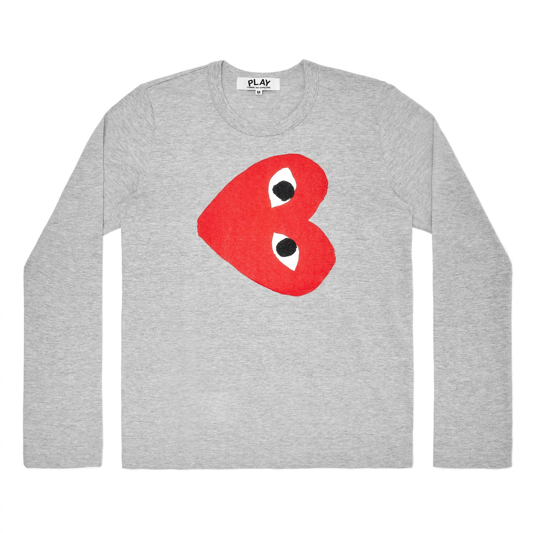 comme-des-garcons-red-print-heart-grey-long-sleeve-women