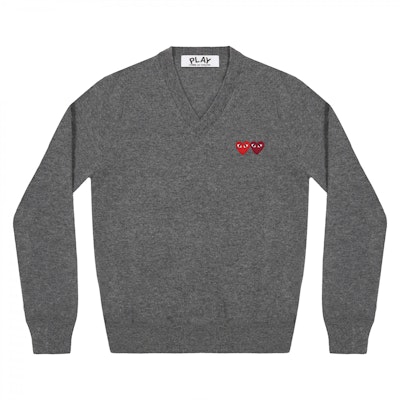 Comme des Garçons "Double Emblem" Grey Sweater Women Buy Comme des Garçons "Double Emblem" Grey Sweater Women