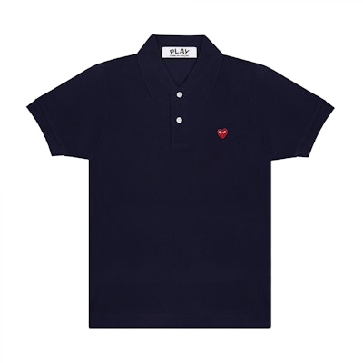 Comme des Garçons Play Little Red Heart Polo Shirt (Navy) Buy Comme des Garçons Play Little Red Heart Polo Shirt (Navy)