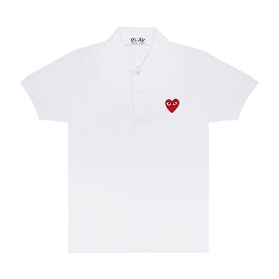 Comme des Garçons Play Red Polo Shirt (White) Buy Comme des Garçons Play Red Polo Shirt (White)