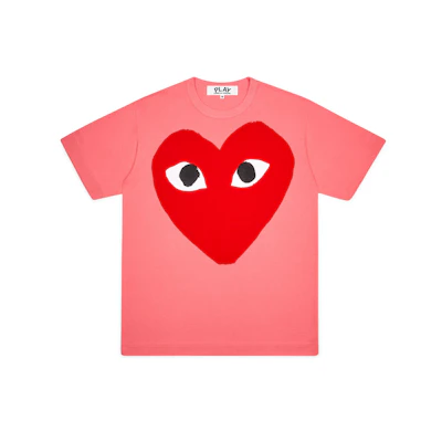 Comme des Garçons Play Bright Heart Logo T-Shirt (Pink)