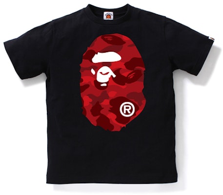 BAPE Color Camo Big Ape Head Tee (Kids) 'Black/Red' Buy BAPE Color Camo Big Ape Head Tee (Kids) 'Black/Red'