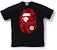 BAPE Color Camo Big Ape Head Tee (Kids) 'Black/Red'