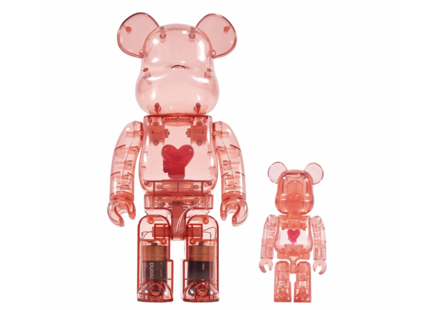 Bearbrick x Emotionally Unavailable Red Heart 100% & 400% Set 'Red