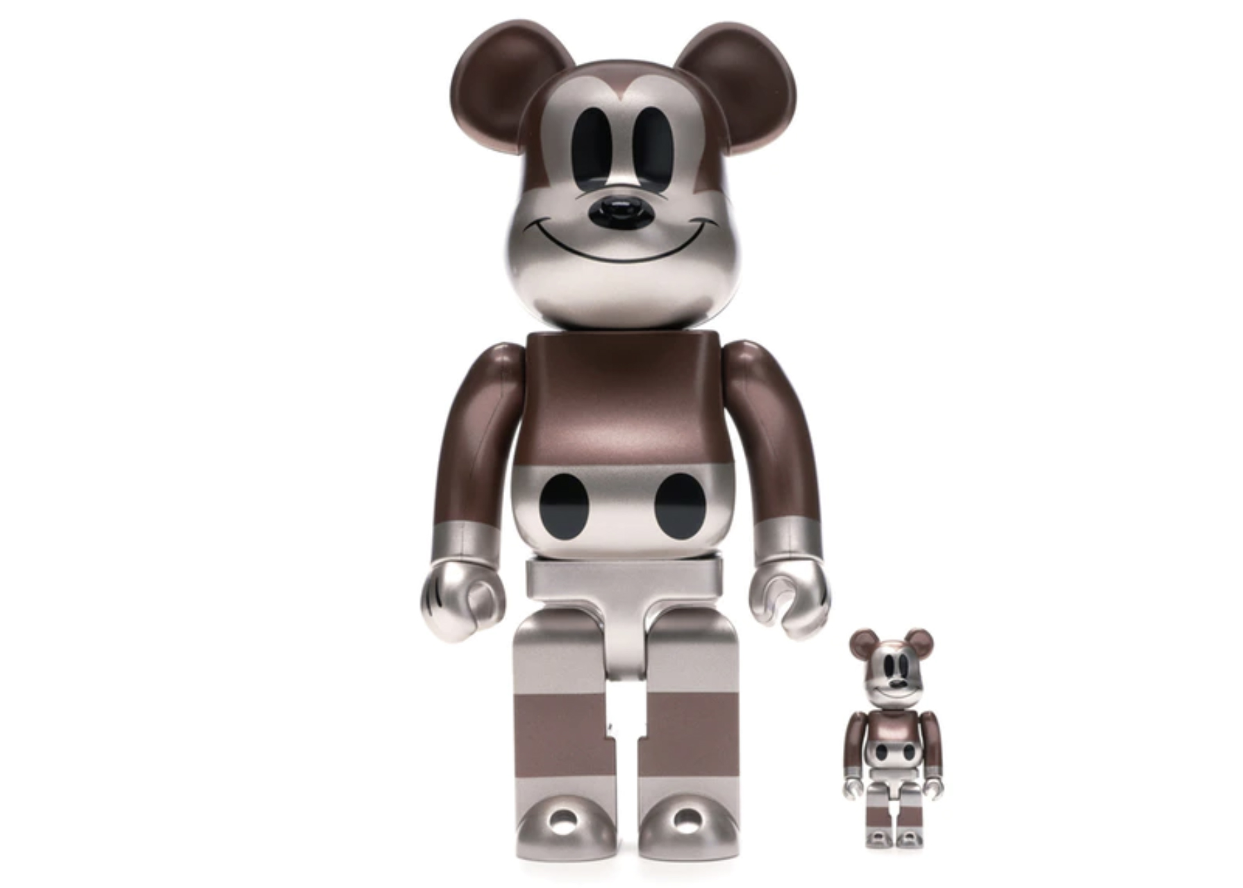 Bearbrick x UNDEFEATED x Disney Mickey Mouse 90th Anniversary 100% & 400%  Set 'Copper Black'