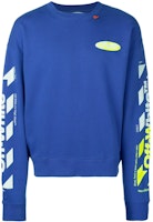 Off-White Diag Split Logo L/S Tee Blue Off-White Diag Split Logo L/S Tee Blue