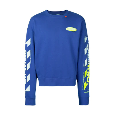 Off-White Diag Split Logo L/S Tee Blue