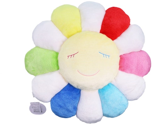 Takashi Murakami - Flower Pillow - Rainbow White (30cm)