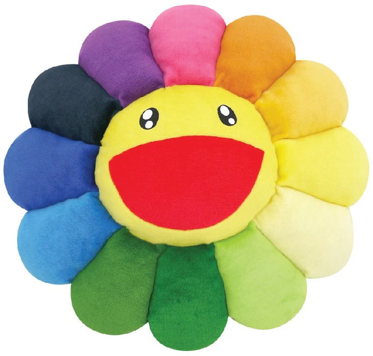 takashi-murakami-flower-plush-30-cm-rainbow-yellow