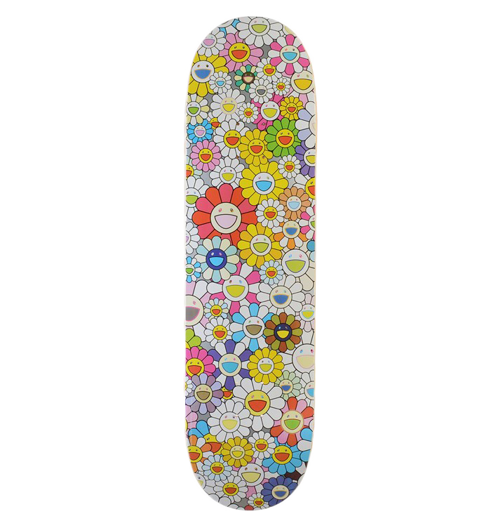 EXCLUSIF* Takashi Murakmai Flower Skateboard Deck Bleu
