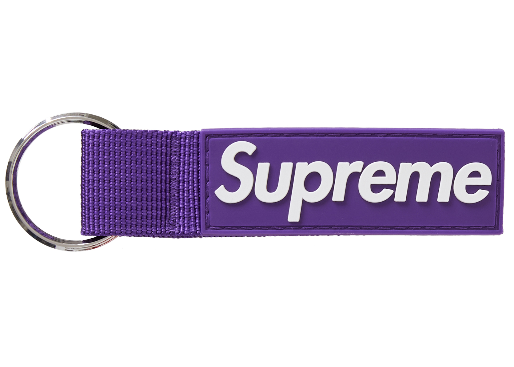 Supreme Webbing Keychain キーホルダー 紫 - キーホルダー