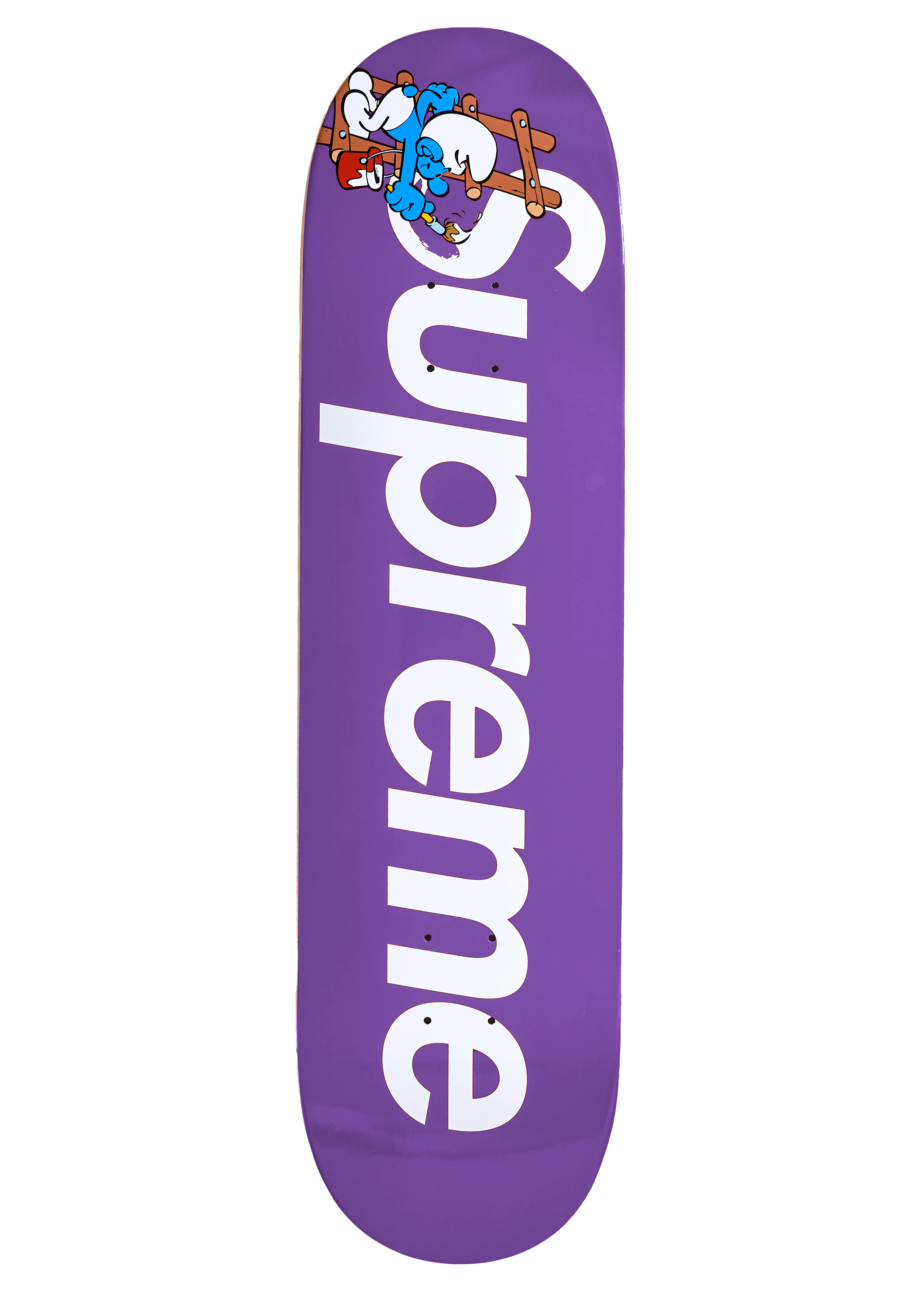Supreme Smurfs Skateboard Deck Purple
