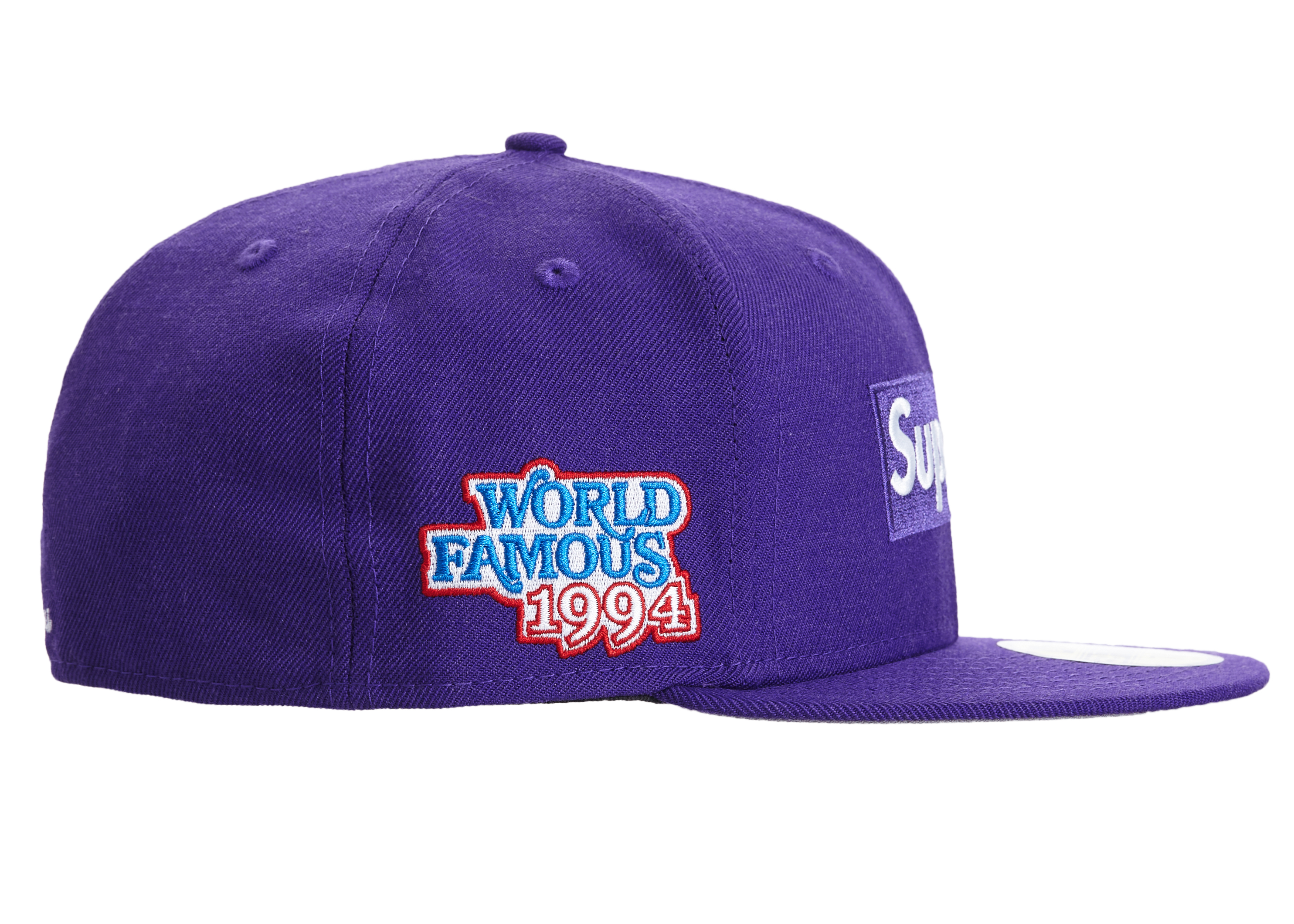 Supreme World Famous Box Logo New Era Purple - Novelship