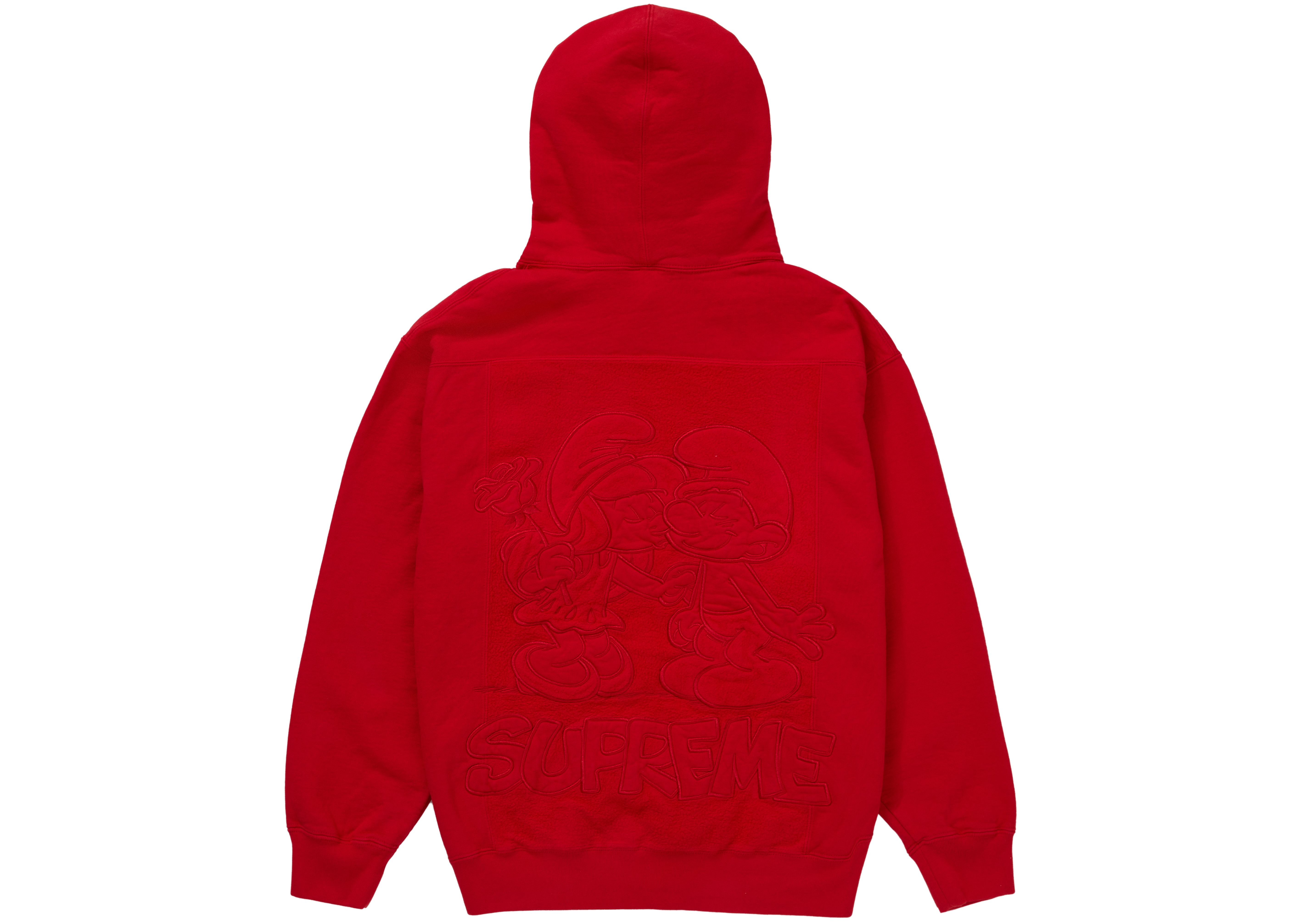 Supreme x Smurfs Hooded Sweatshirt Red - Novelship