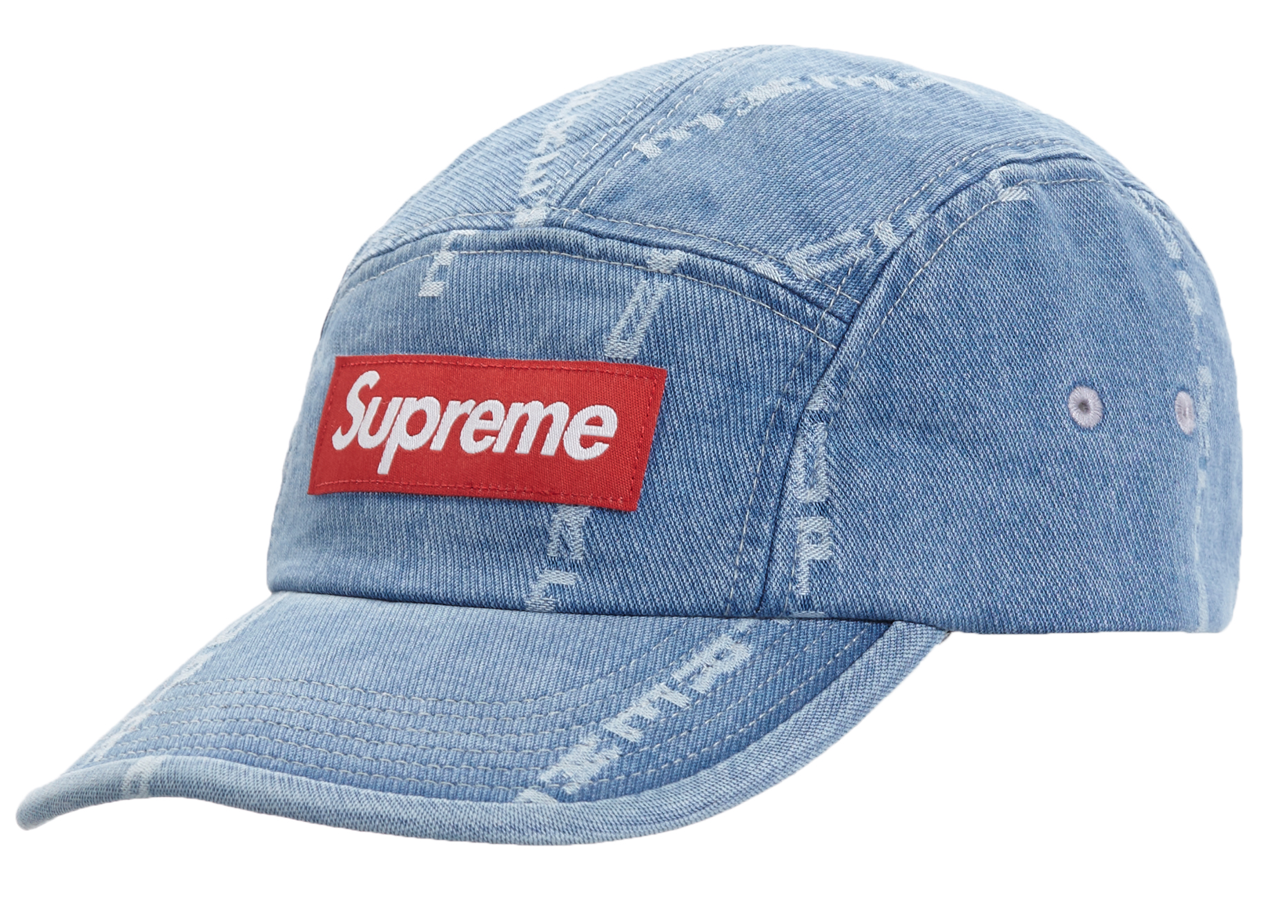 Supreme logo jacquard denim camp cap シュプ - キャップ