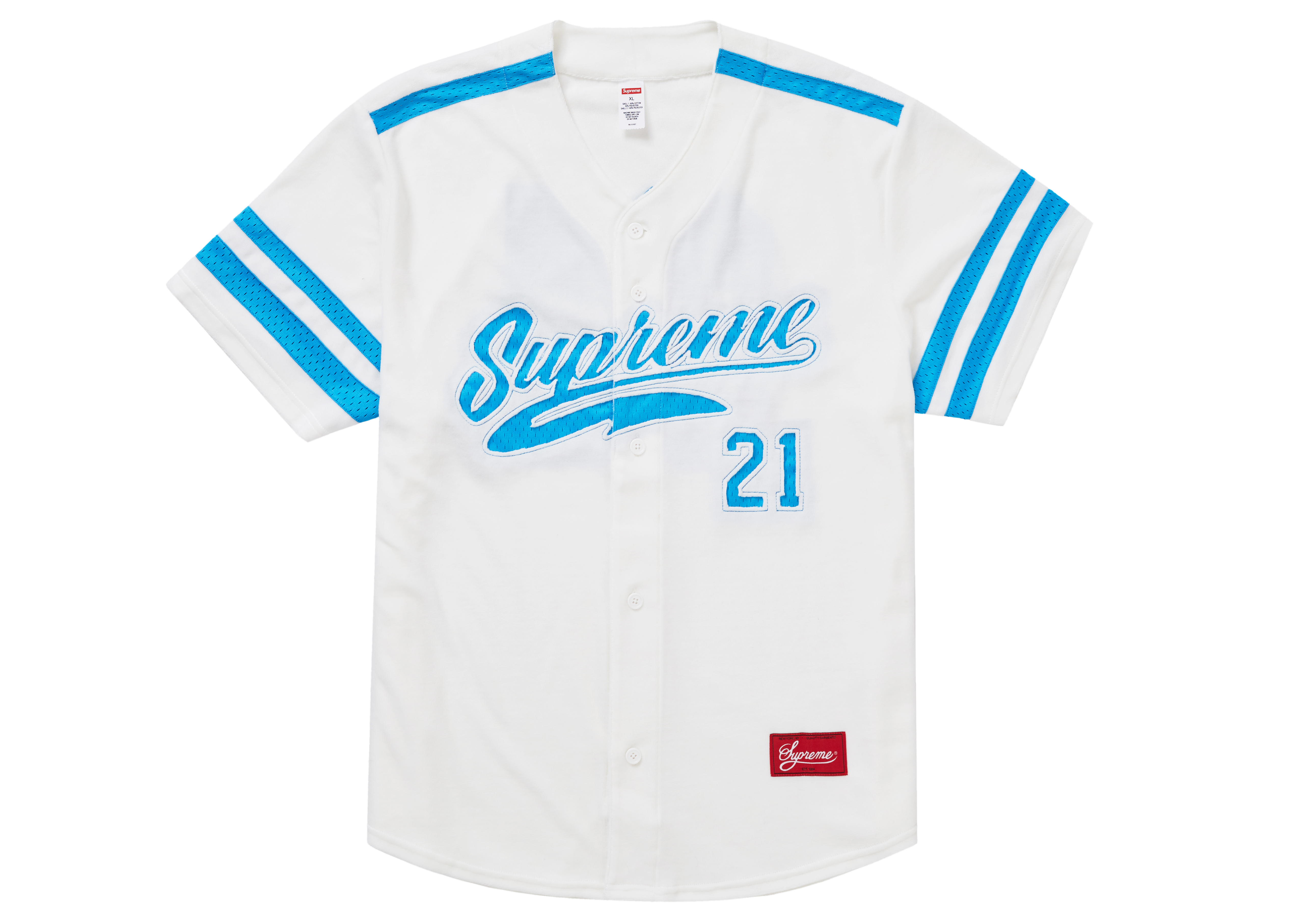 Supreme Velour Baseball Jersey White - Novelship