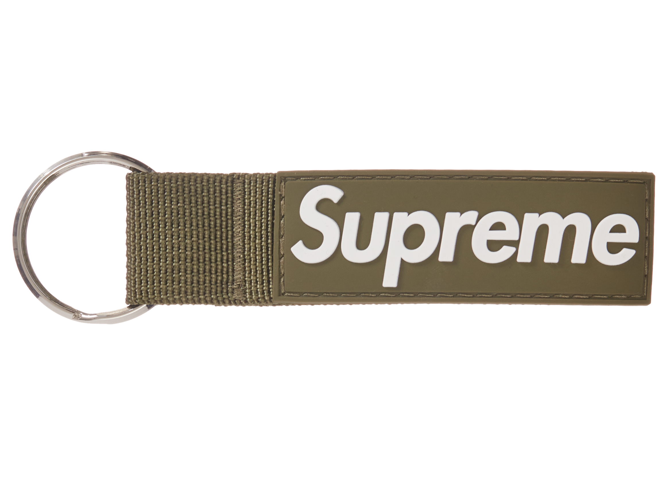 Supreme Webbing Keychain Light Olive - Novelship