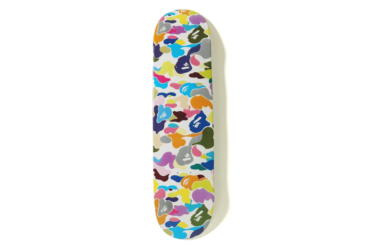 BAPE Multi Camo Skateboard Deck White - Novelship