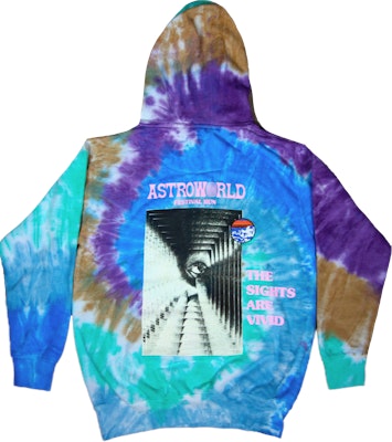 Travis Scott Astroworld Festival Run Hoodie Tie Dye Novelship