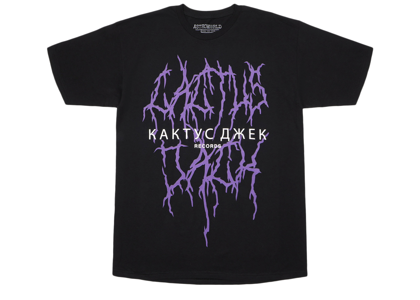 Travis Scott Dj Screw Lightning Tee Black - Novelship