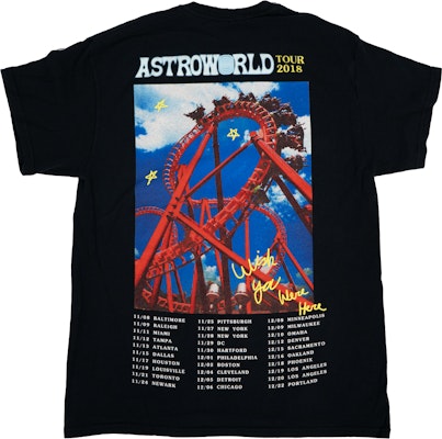 Travis Scott Astroworld Roller Coaster T-shirt in Black for Men