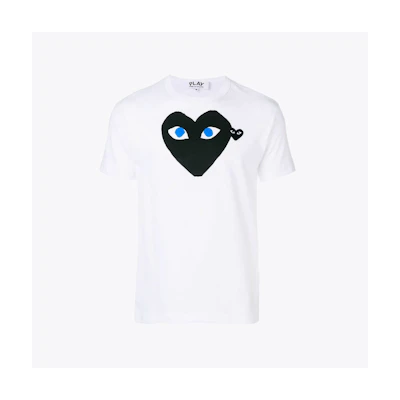 CDG Play Black Heart Logo Tee White