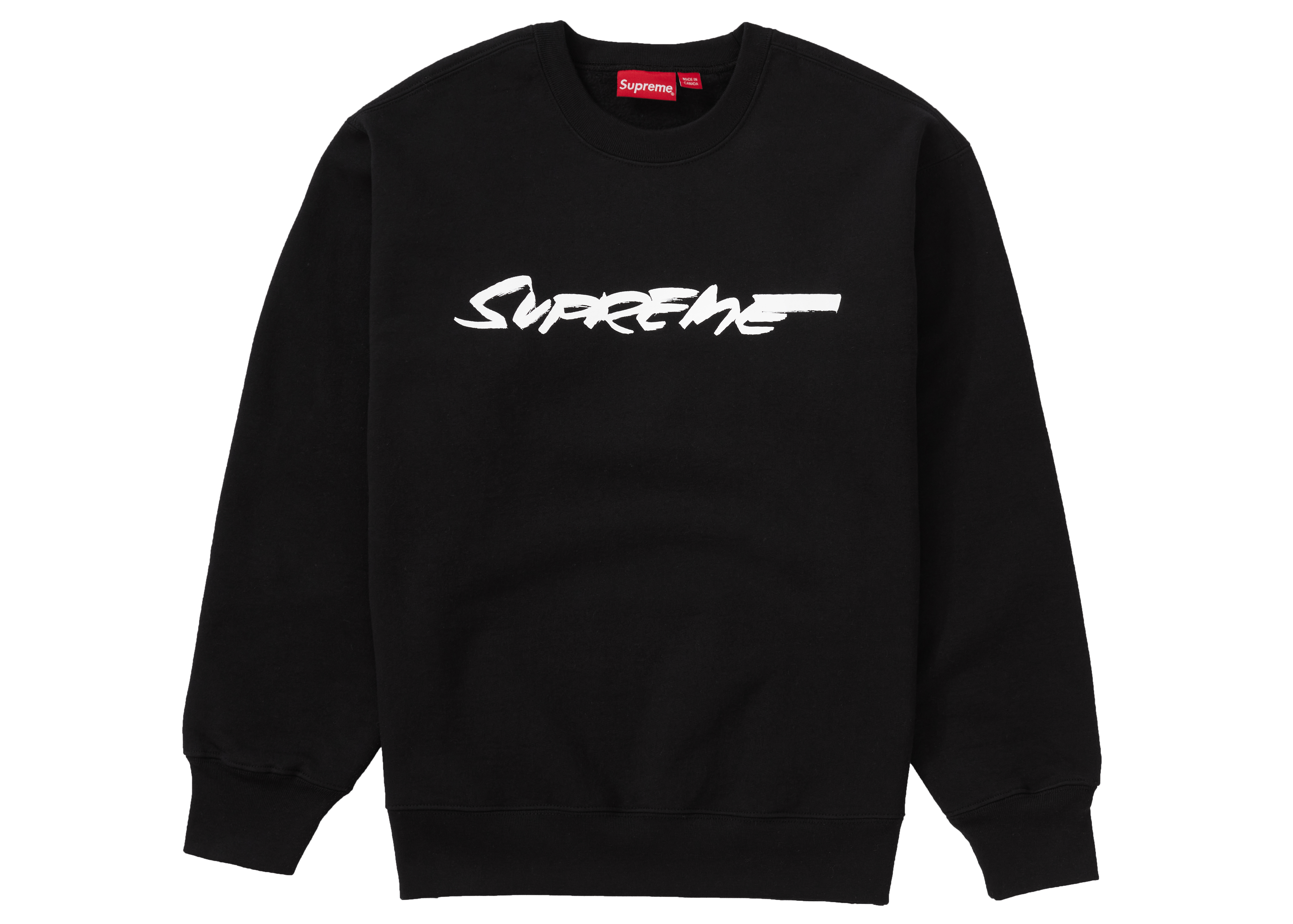 Supreme black cheap on black crewneck