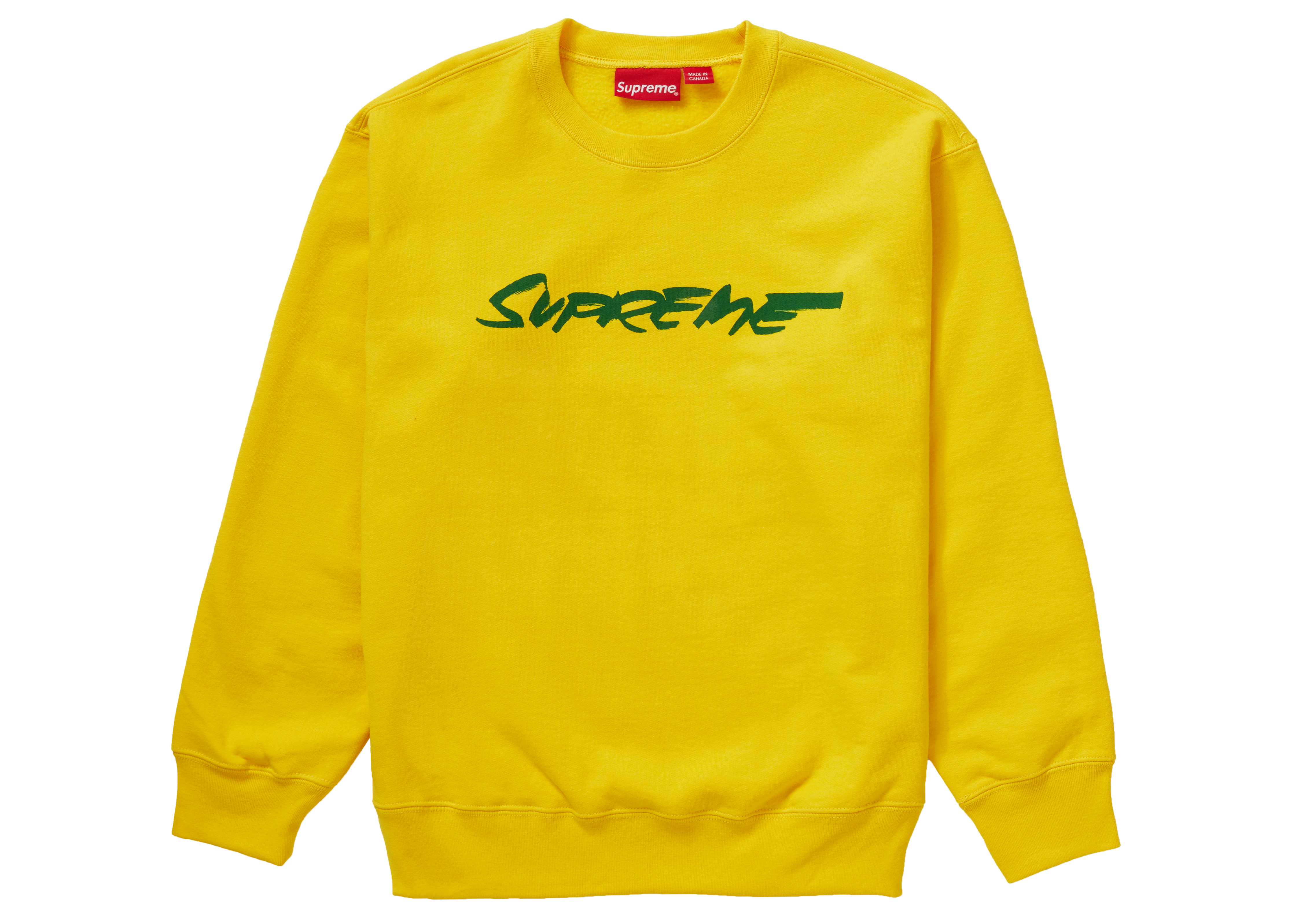 Supreme Futura Logo Crewneck Yellow - Novelship