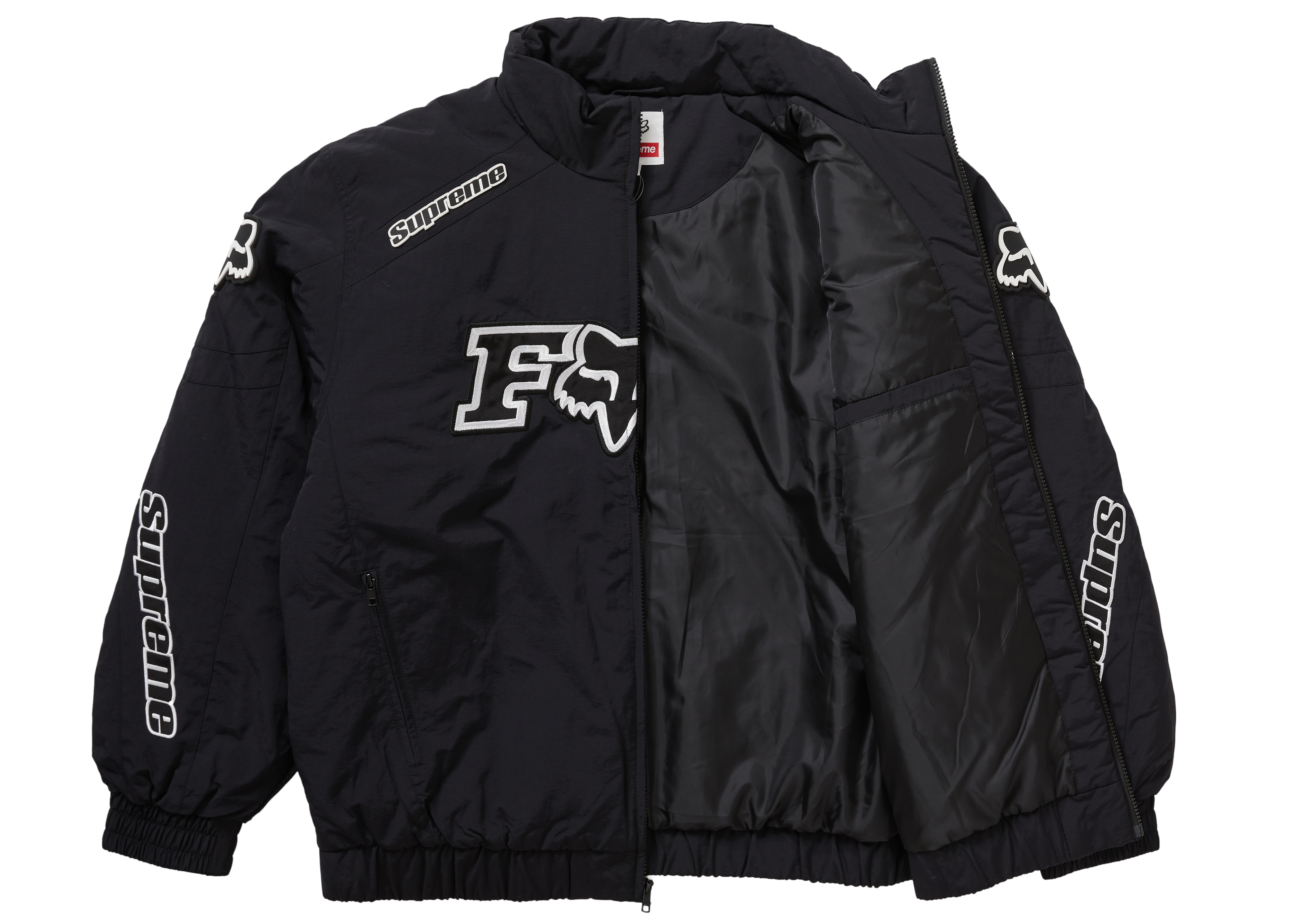 Supreme x Fox Racing Puffy Jacket Black - Novelship