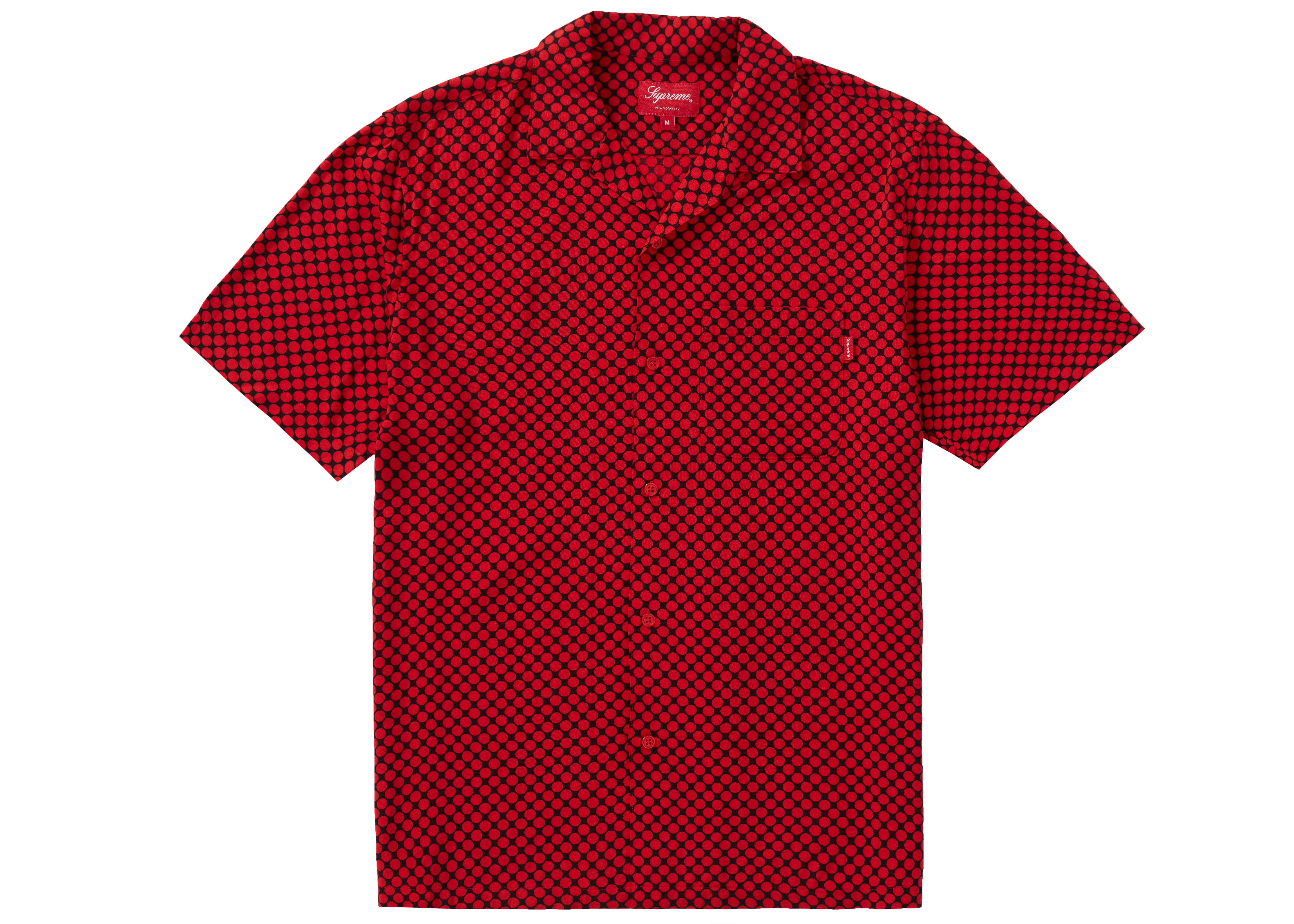 Supreme Compact Dot Rayon S/S Shirt Red - Novelship