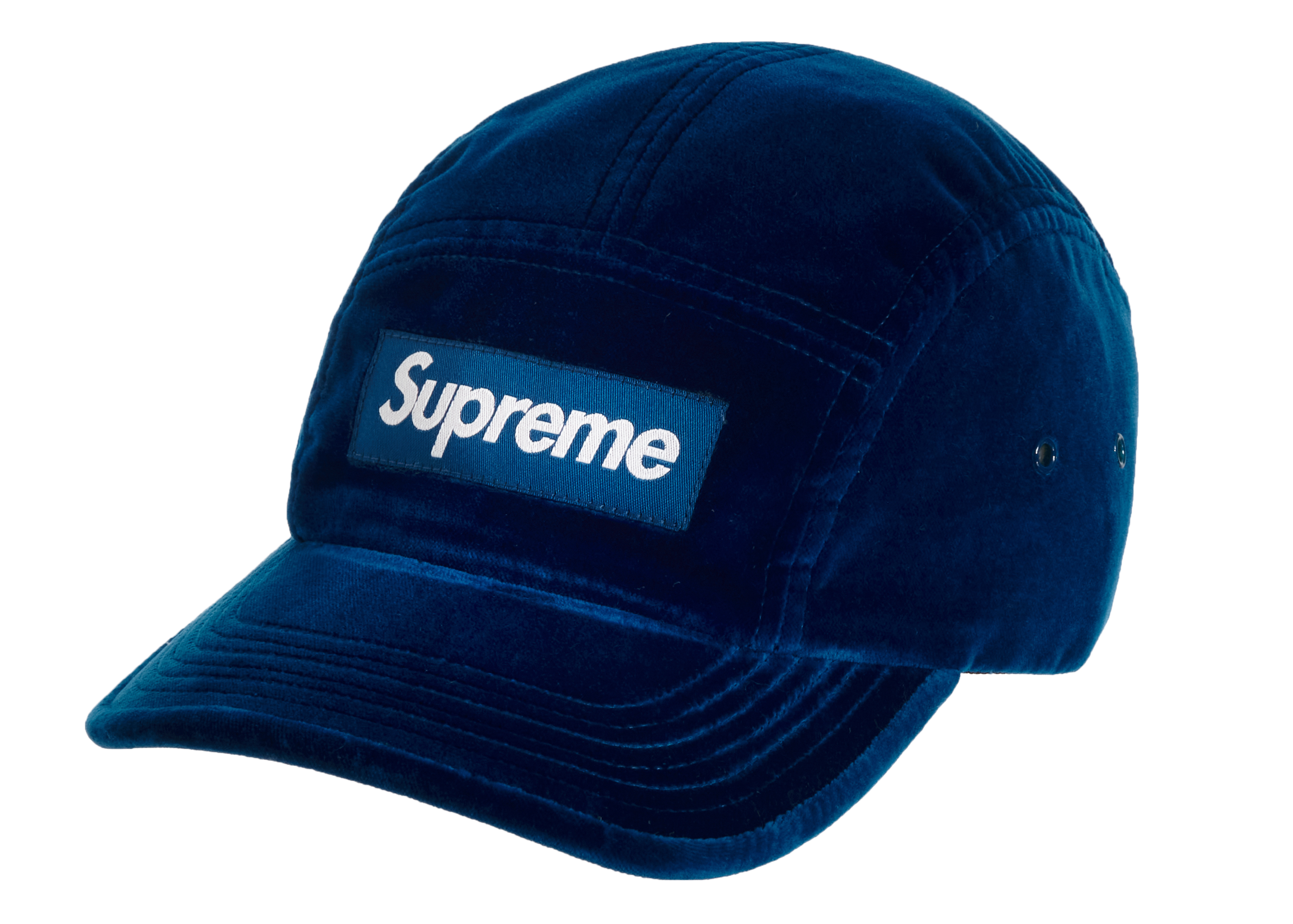 Supreme Velvet Camp Cap (FW20) Dark Teal - Novelship