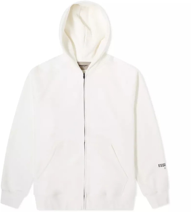 Fear of God ESSENTIALS SS20 Graphic Full Zip Hoodie White - Novelship