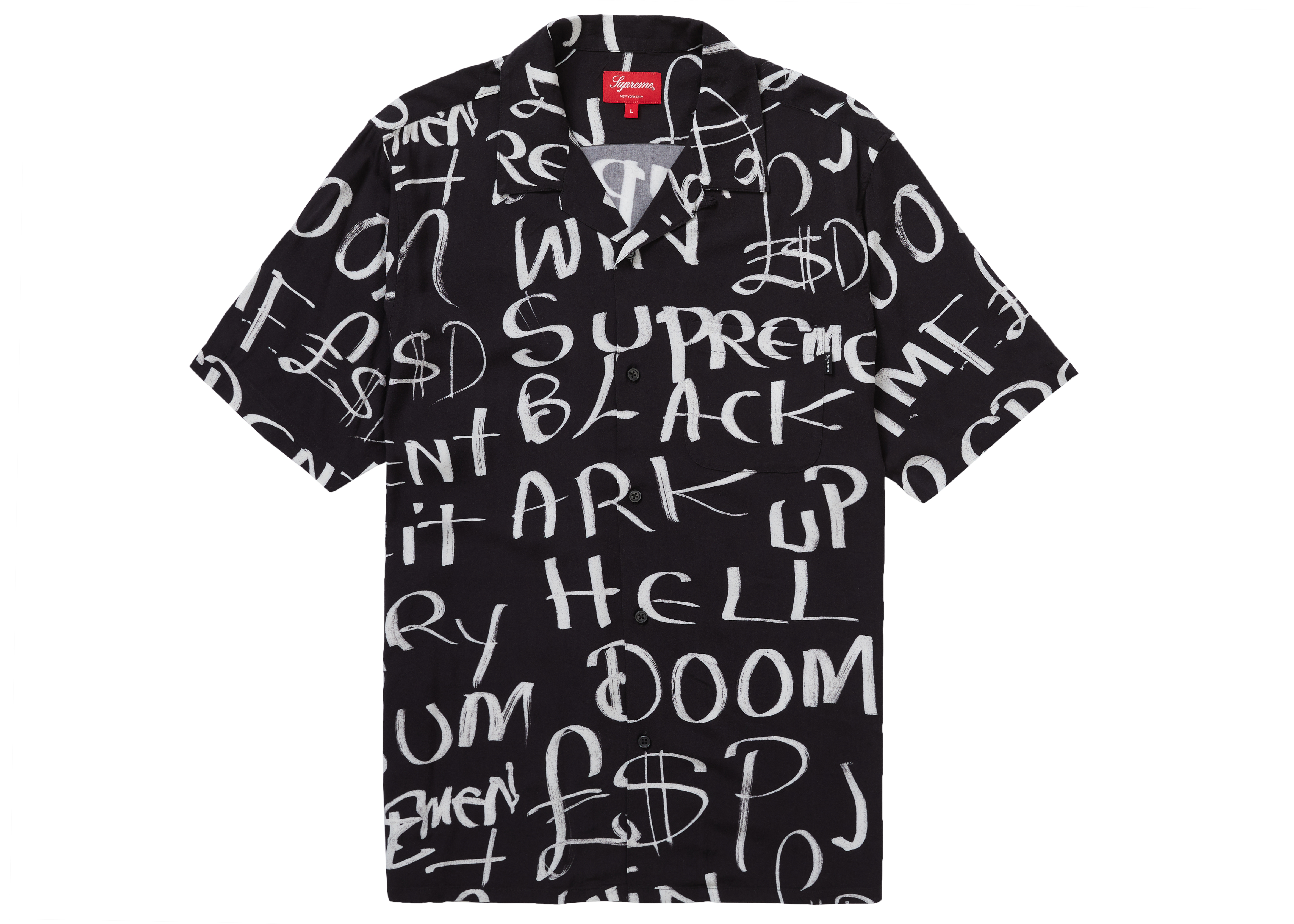 Supreme Black Ark Rayon S/S Shirt Black - Novelship