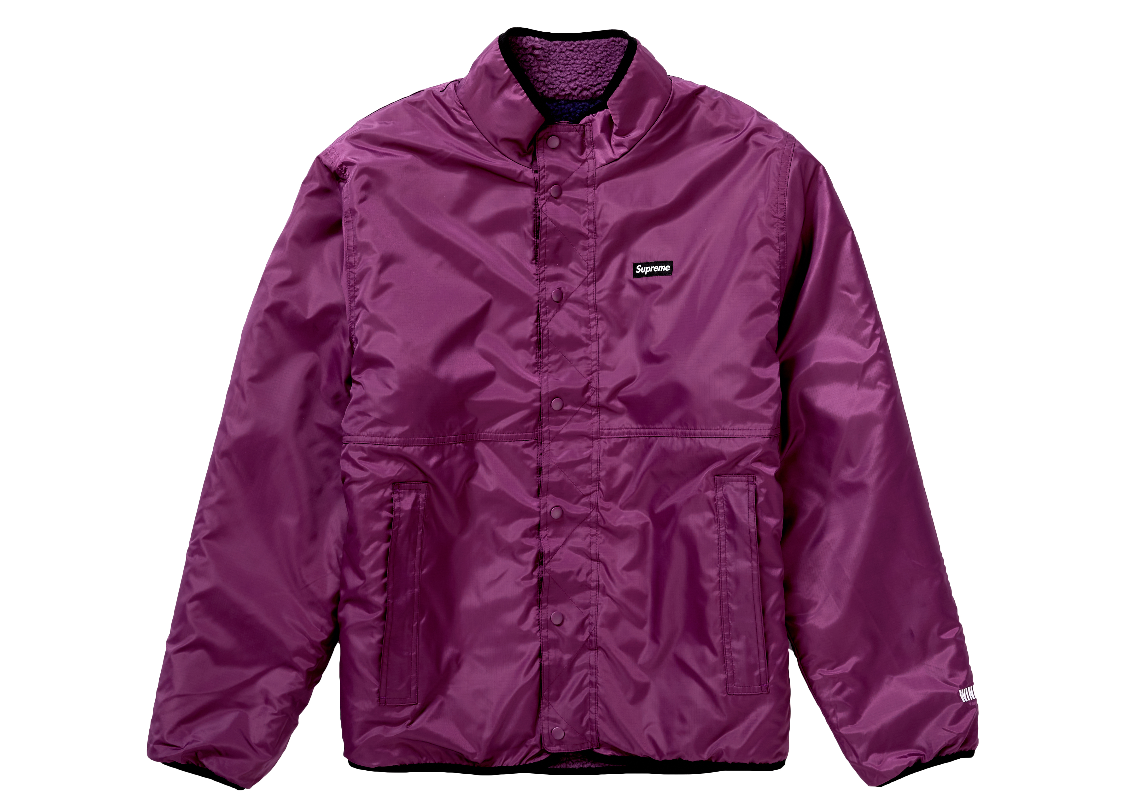 Supreme Reversible Colorblocked Fleece Jacket Purple - Novelship