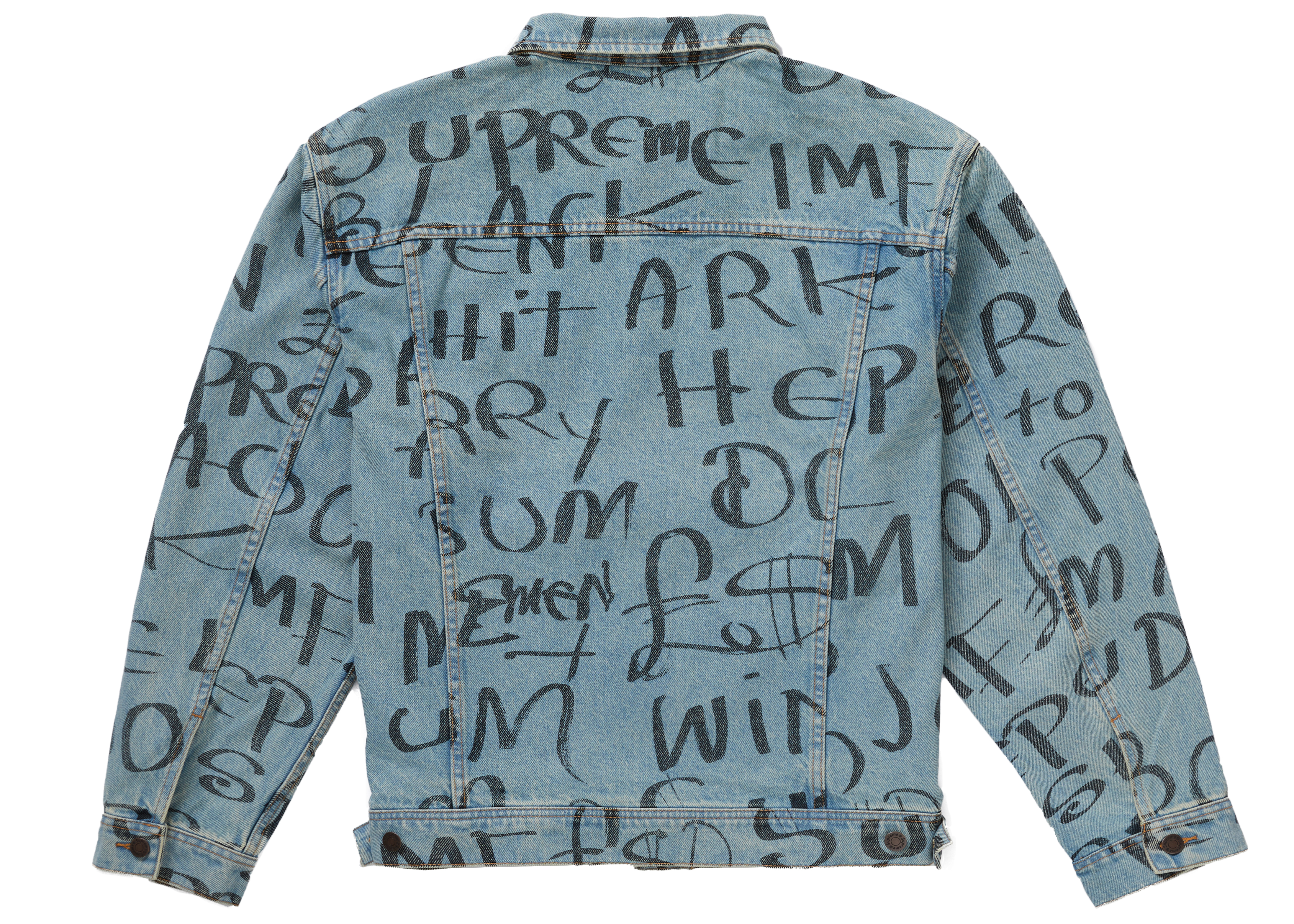 Supreme Black Ark Denim Trucker Jacket Blue - Novelship