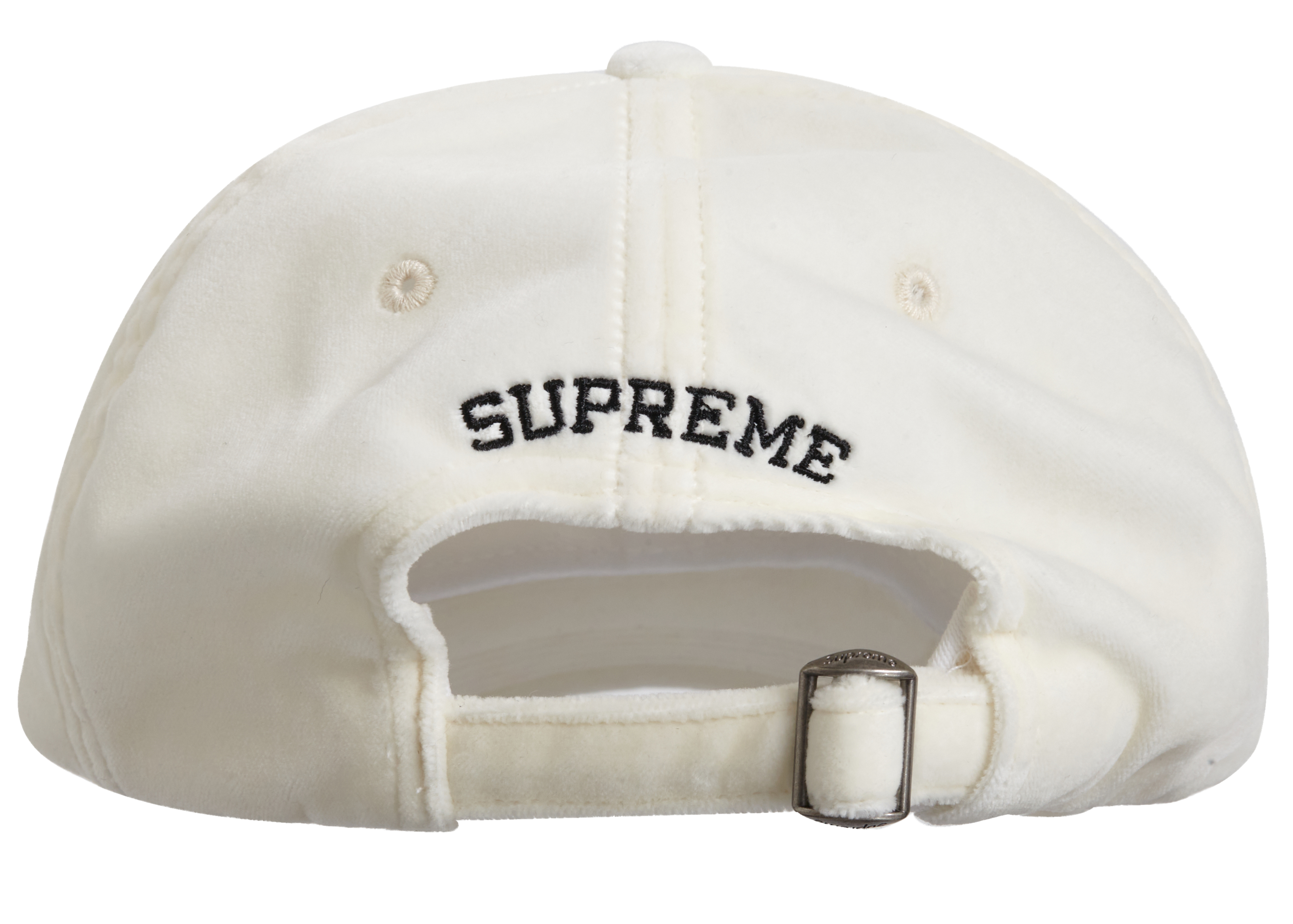 Supreme Velvet S Logo 6‑Panel White - Novelship