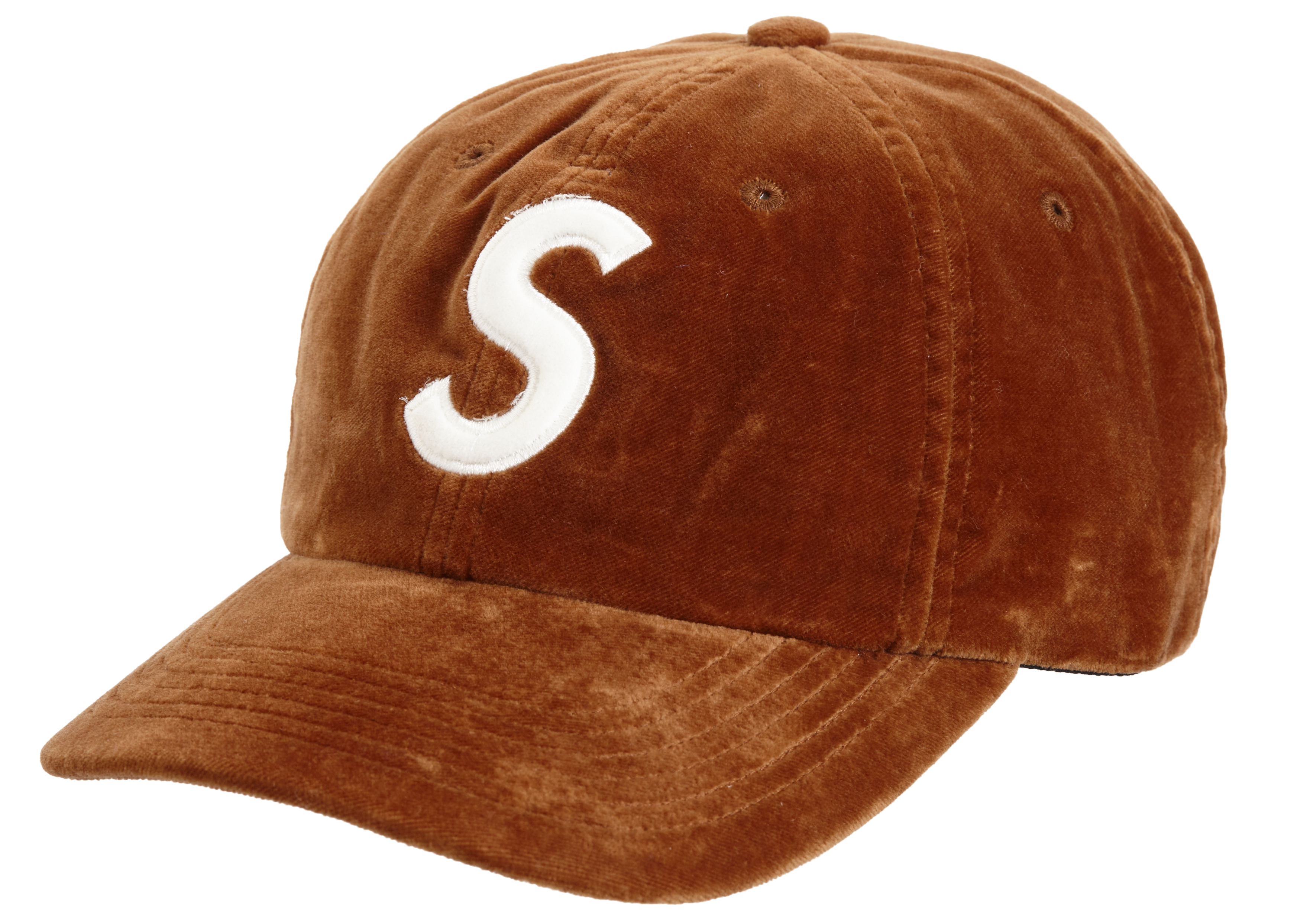 Supreme Velvet S Logo 6‑Panel Tan - Novelship