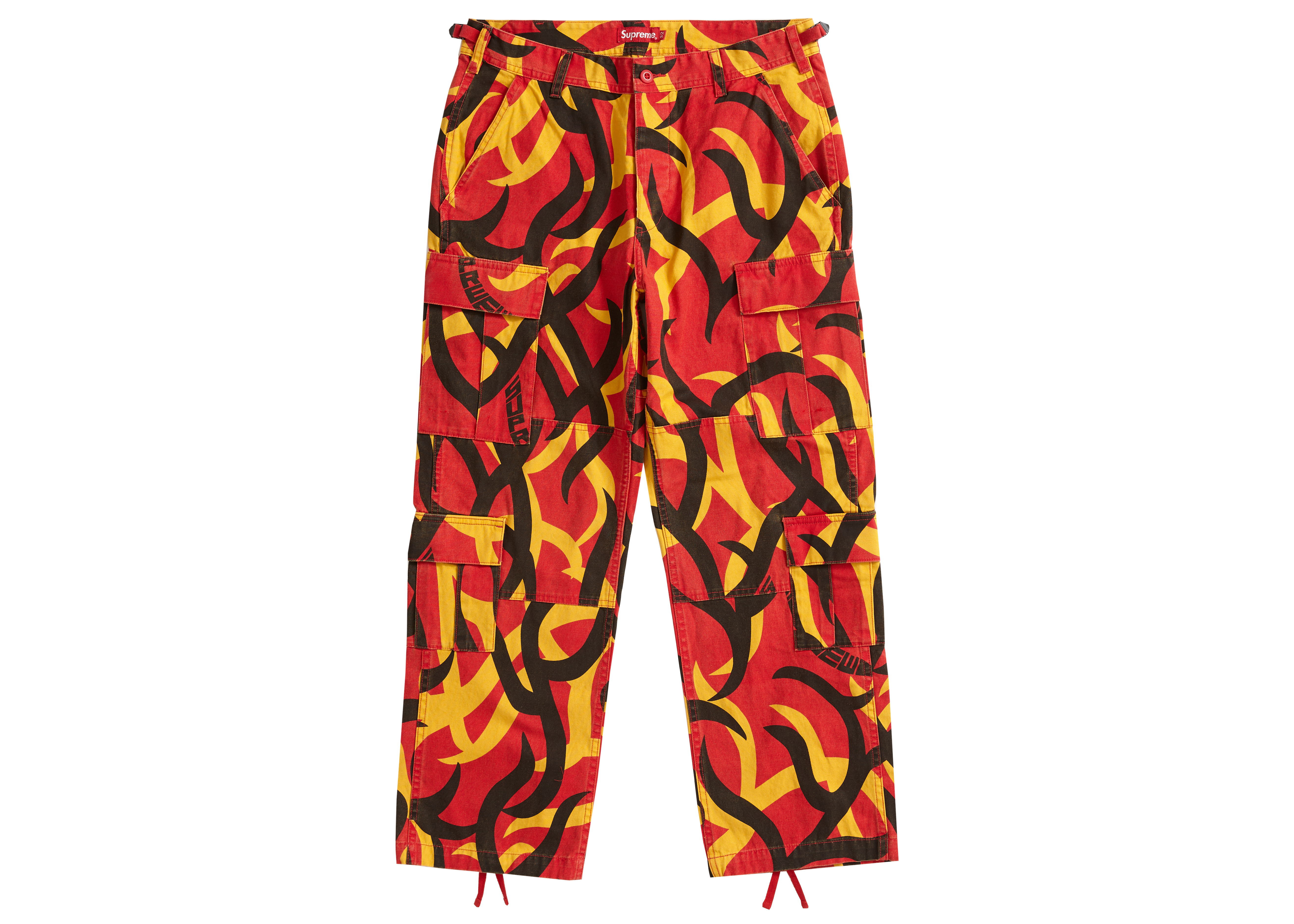 Supreme Cargo Pant Red Tribal Camo - Novelship