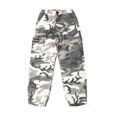 Supreme Leather Cargo Pants Snow Camo