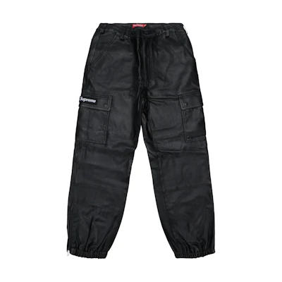 Supreme Leather Cargo Pants Black