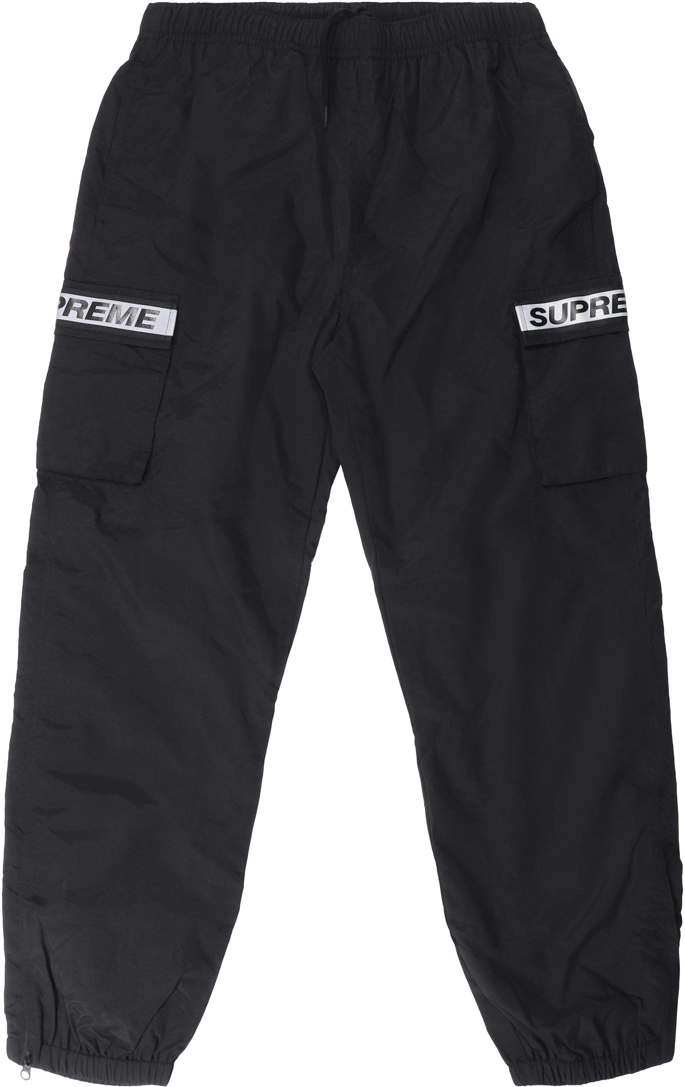 supreme-reflective-taping-cargo-pant-black
