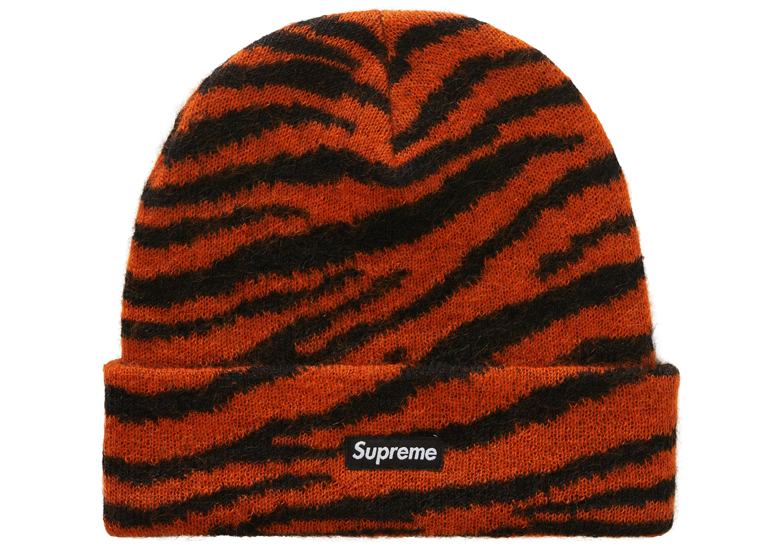 Supreme Mohair Beanie Tiger Stripe-