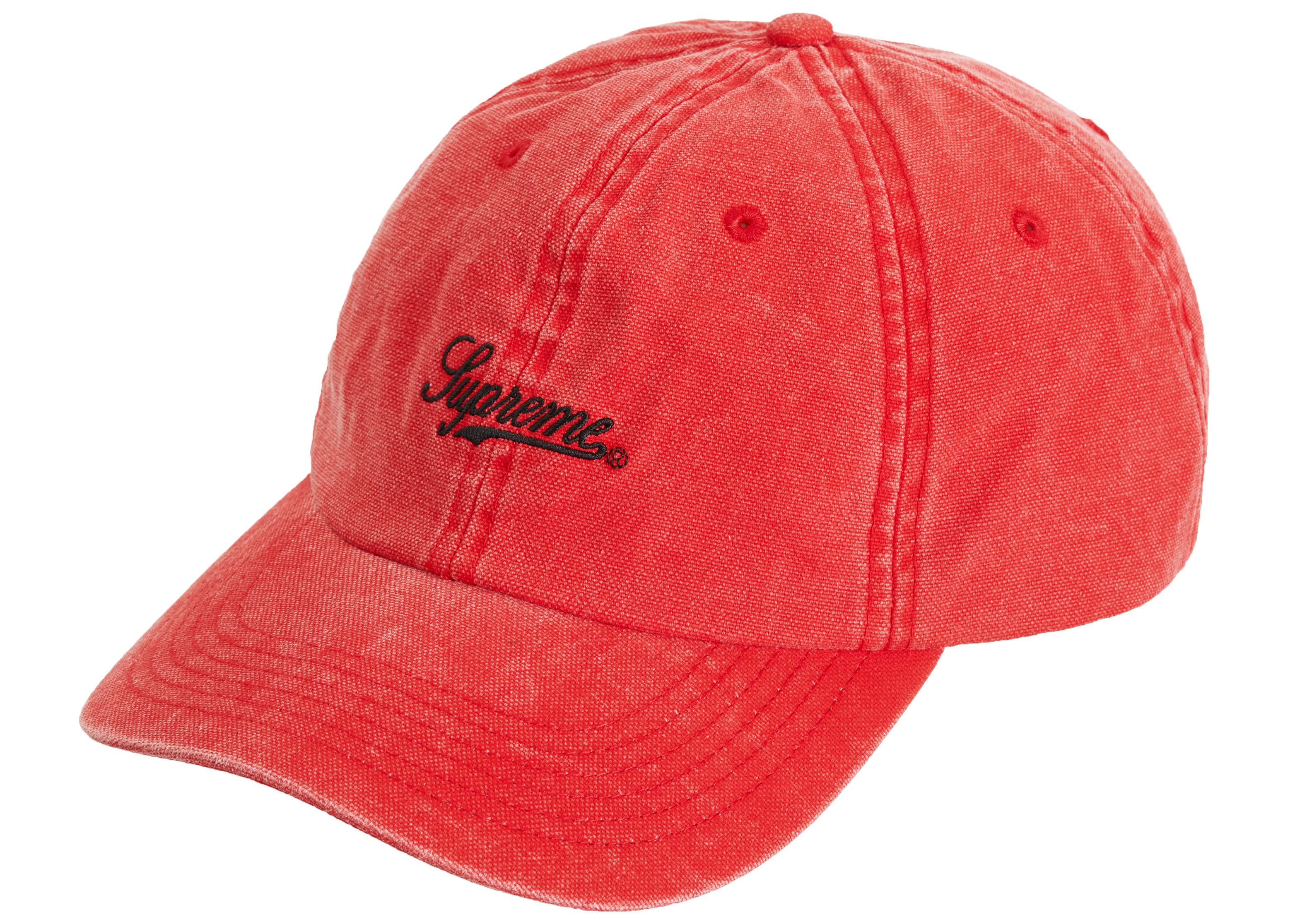 Supreme Pigment Print Script Logo 6-Panel Red - Novelship