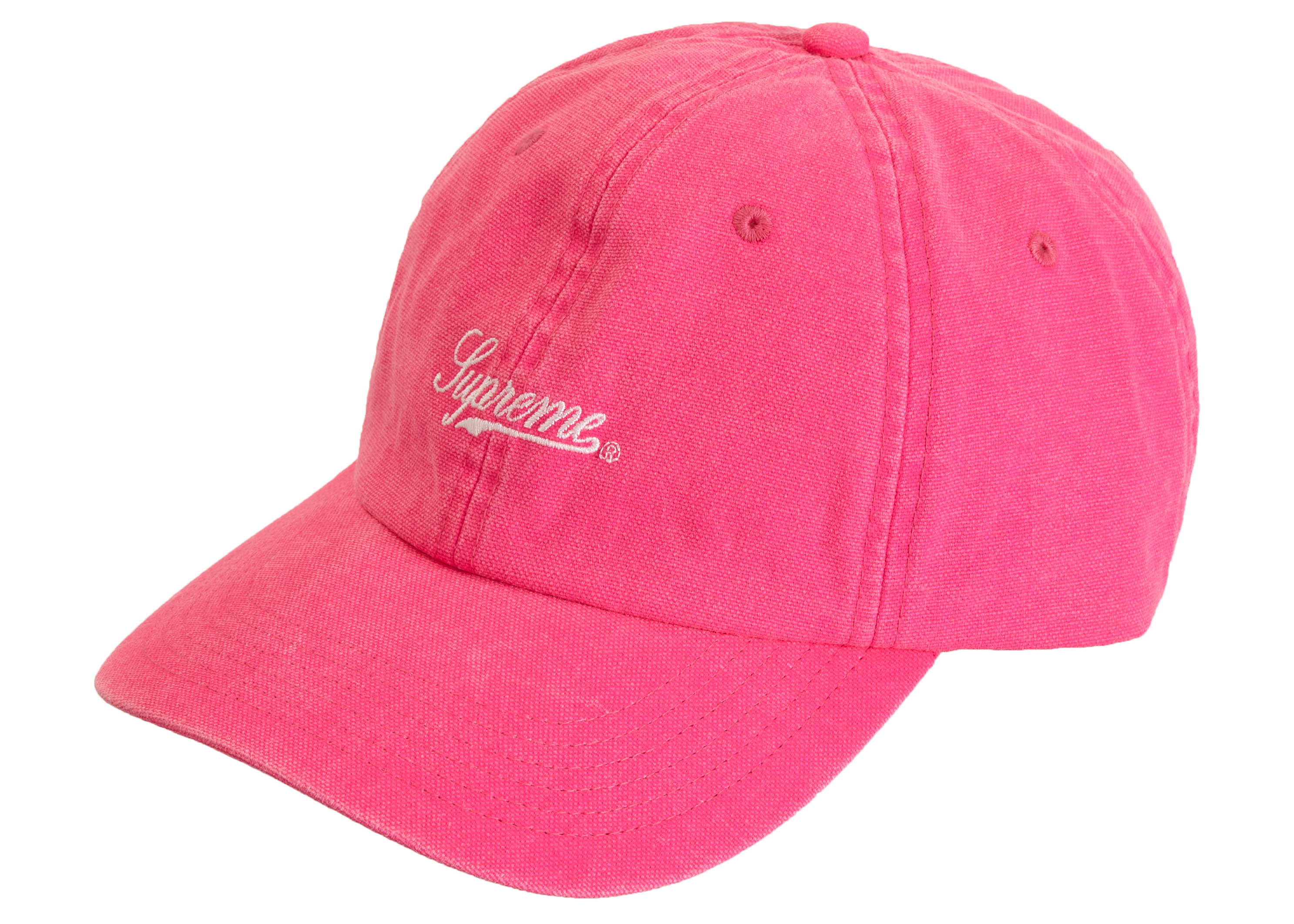 Supreme Pigment Print Script Logo 6‑Panel Pink - Novelship