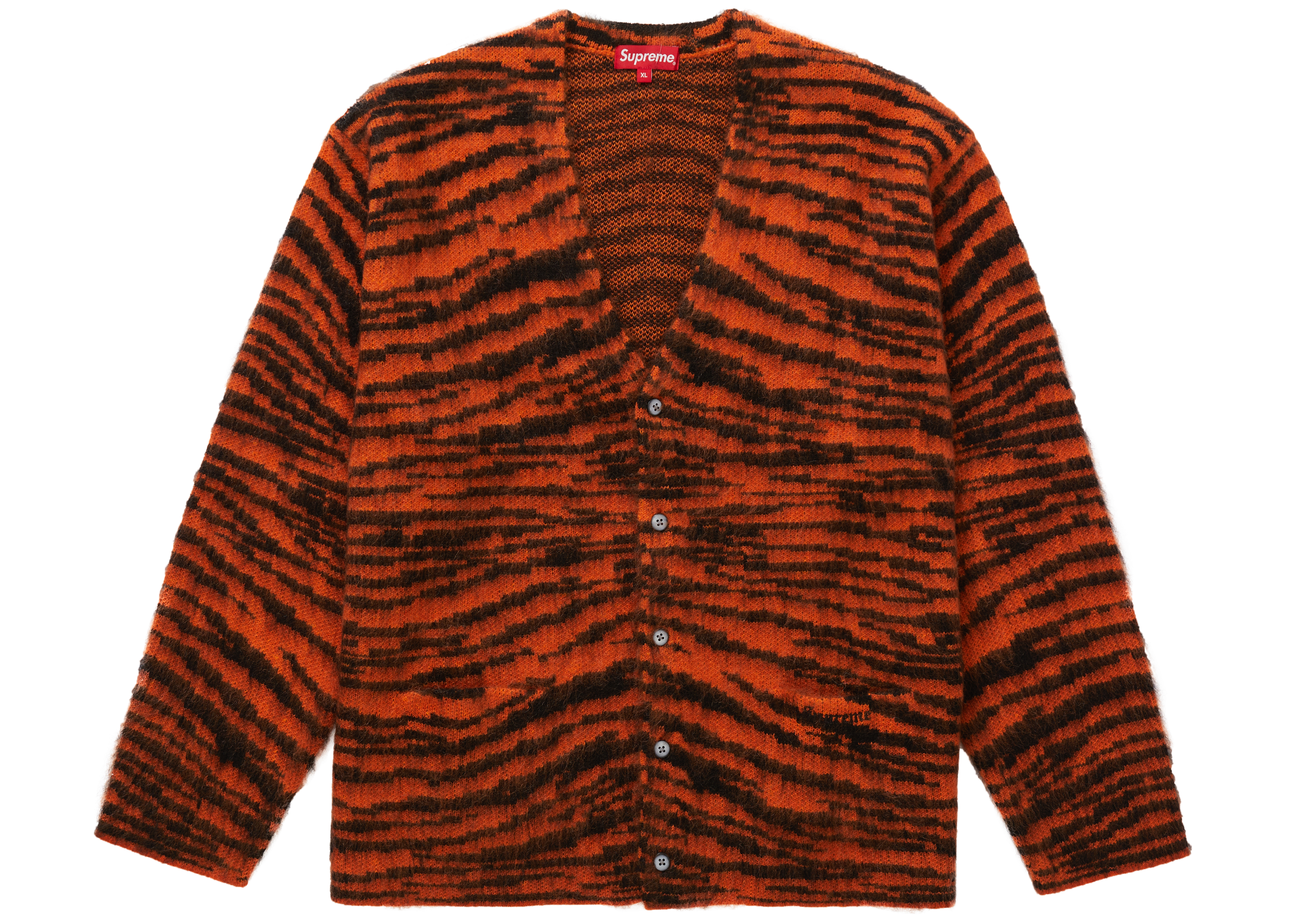 Supreme Brushed Mohair Cardigan Tiger Stripe - Novelship